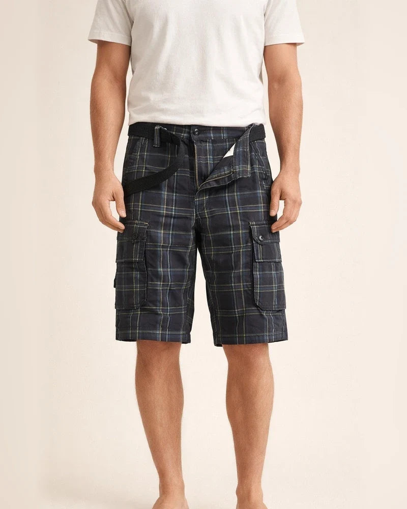 Fashion Plaid Printed Work Shorts Men's Summer New Casual Five-minute Pants | JRSEE:6669c182-9b2b-4af4-94b2-080a18bd7117