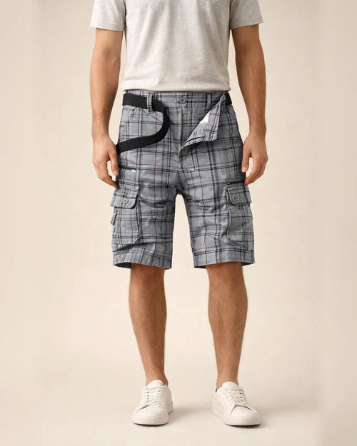 Fashion Plaid Printed Work Shorts Men's Summer New Casual Five-minute Pants | JRSEE:607719b1-4342-439d-a150-af4eff733e09