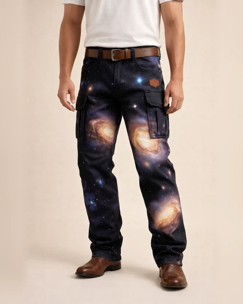 Fashionable Men's Long Pants: Retro Workwear Pants with 3D Print | JRSEE:ee282183-a941-4c5c-80cf-6c2127b5abb1
