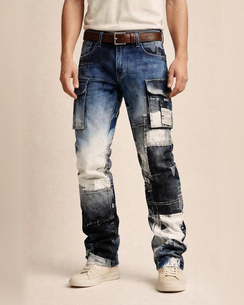 Fashionable Men's Long Pants: Retro Workwear Pants with 3D Print | JRSEE:d1759e40-c31e-404f-af40-03b1e42b5a3b