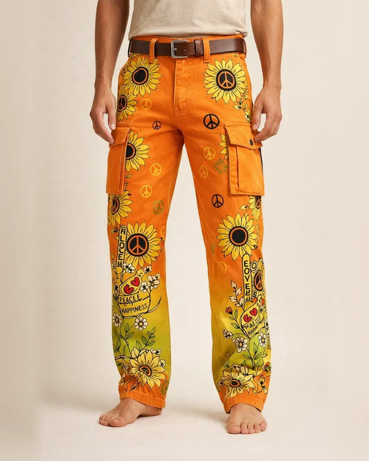 Fashionable Men's Long Pants: Retro Workwear Pants with 3D Print | JRSEE:45c4997e-1419-4ccf-8086-863daeff3990