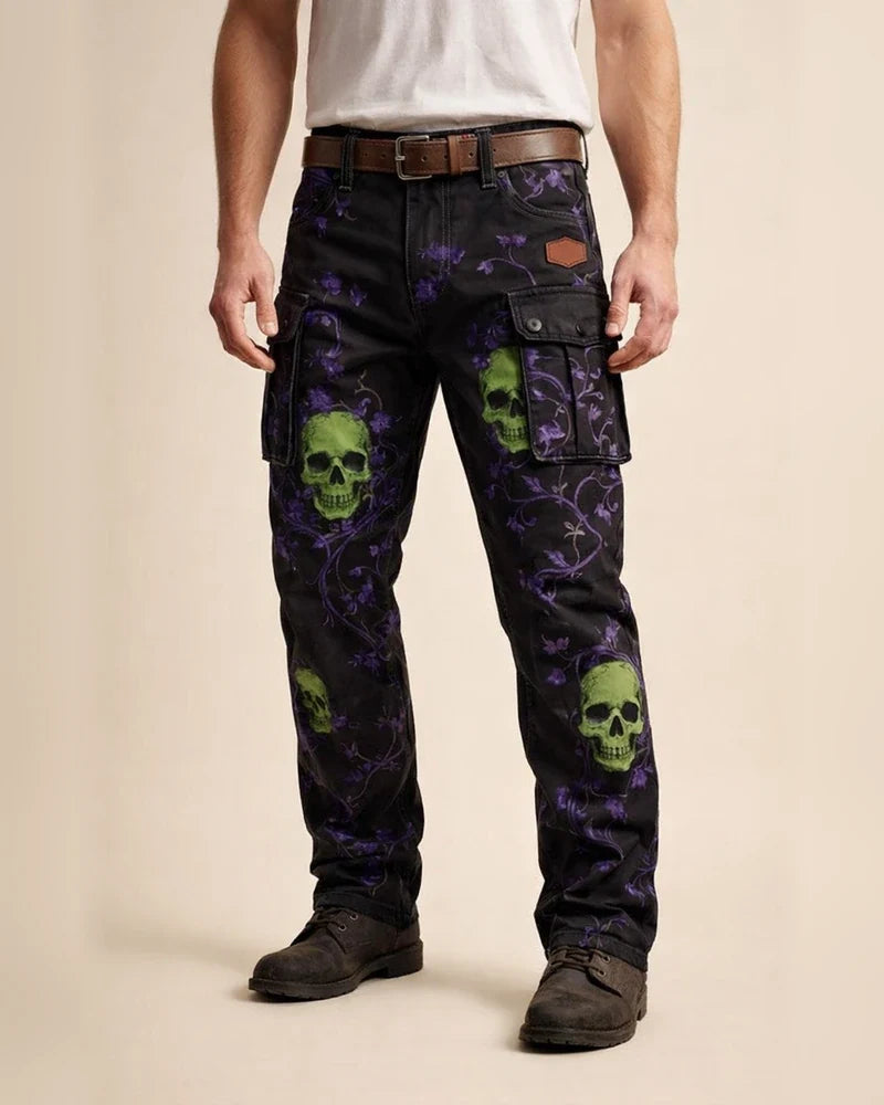Fashionable Men's Long Pants: Retro Workwear Pants with 3D Print | JRSEE:51920fd4-3ccc-4d82-8ce3-ed5643087f3f
