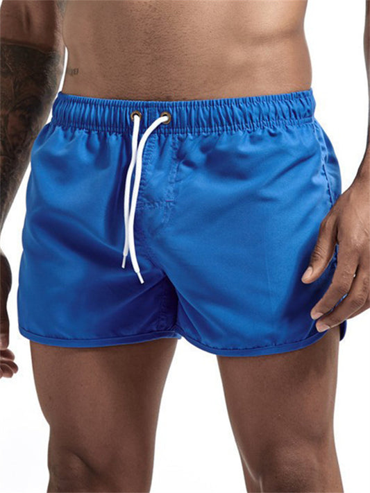 Men's C Solid Color Summer New Beach Pants Beach Shorts Men's Large Size Three-quarter Pants Summer Beach Surf Shorts