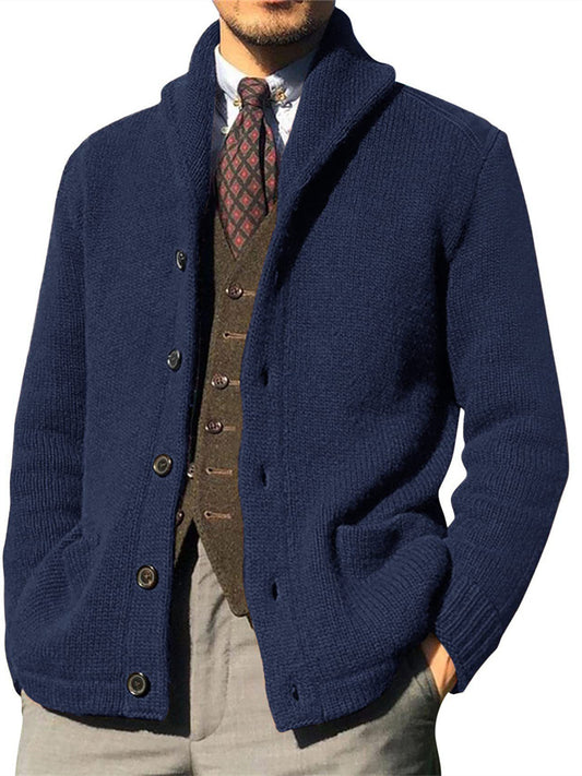 Men's Sweater Cardigan Sweater Ribbed Knit Cropped Knitted V Neck Going out Weekend Clothing Apparel Winter Fall Black Army Green M L XL