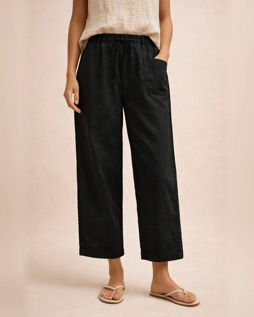 Female Summer New Casual Lace Hollow Splicing Cotton Nine-minute Pants | JRSEE:45420f44-f858-404c-baf7-a808fb958424