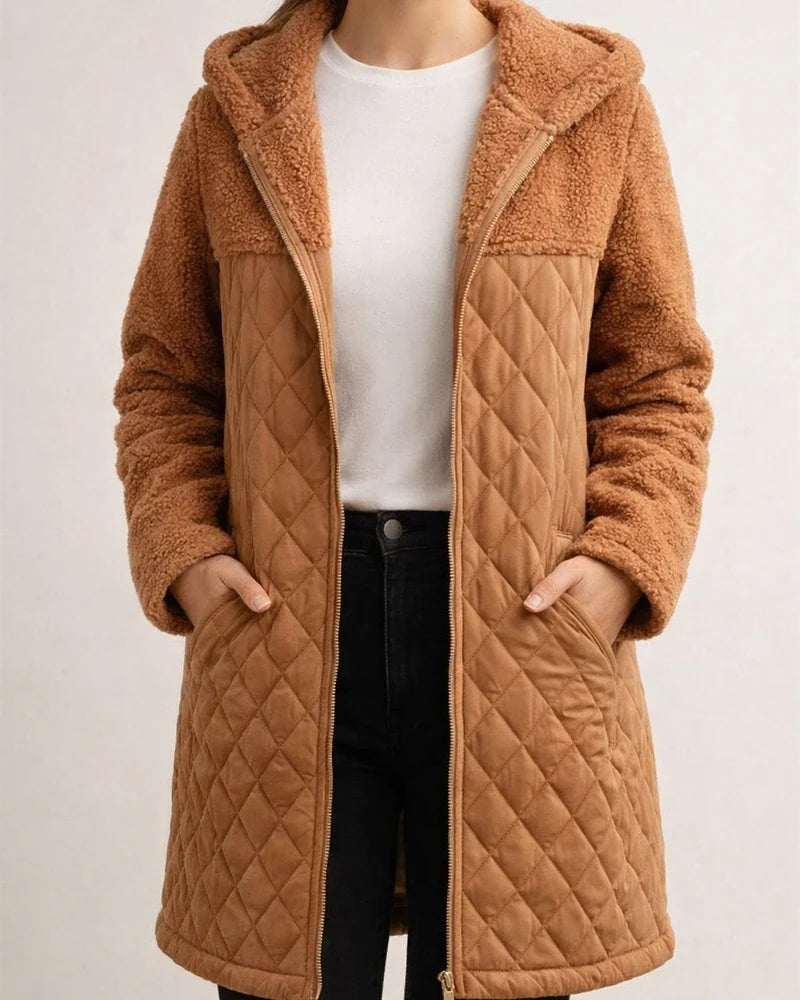 Flash Velvet Fall and Winter New Women's Loose Hooded Zipper Plush Coat Jacket | JRSEE:f6fe0f5b-0b8f-4483-93ef-b6bb6ae5fa5e