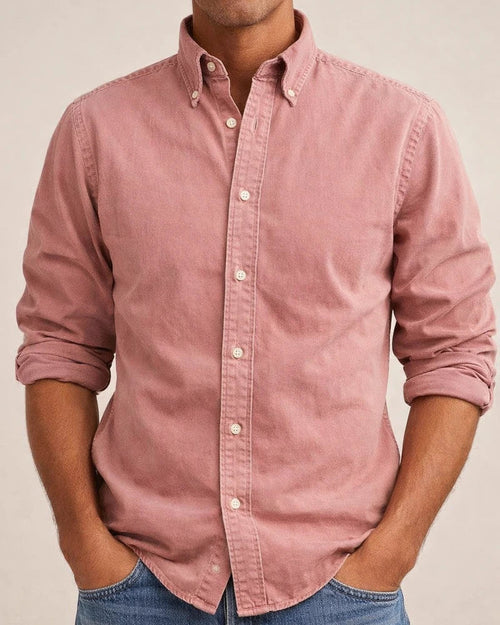 Four Seasons New Men's Daily Shirt Lapel Solid Color Shirt | JRSEE:72e6c4b6-a334-4068-b51f-4aa2aac5bd83