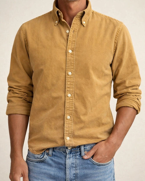 Four Seasons New Men's Daily Shirt Lapel Solid Color Shirt | JRSEE:6f1f53dd-f555-4548-878d-77f5835bef55