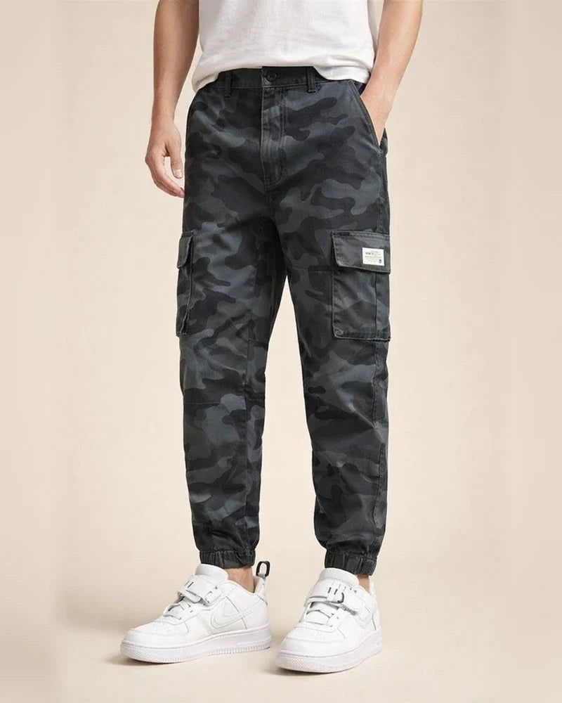 Geometric Pattern Men's Printed Cashew Flower Harem Pants Four Seasons Loose High Street Small Feet Multi-pocket Work Pants Male | JRSEE:5be2abb8-9333-4f69-bc1c-3736941865cc