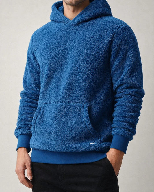 Half Zipper Loose Solid Color Pullover Pockets Insert Pockets Hooded Plush Sports Daily Men's Senior Jacket Sweater | JRSEE:56d698fd-09db-4391-a9e5-2a0dc29b4ce4