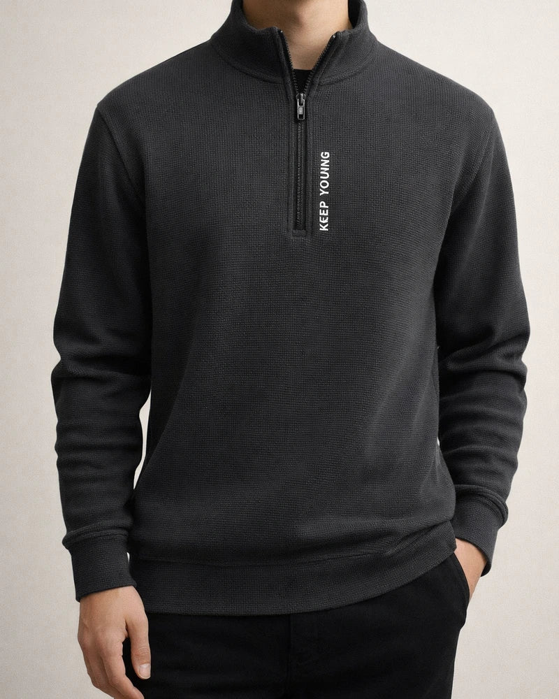 Half-zipper Padded Thickened Sweater Men Winter Warm Casual T-shirt Men's Long-sleeved Stand-up Collar Men's Bottoming Shirt Jacket | JRSEE:c68acd5c-1a27-41ca-83f8-a351eb3084e3