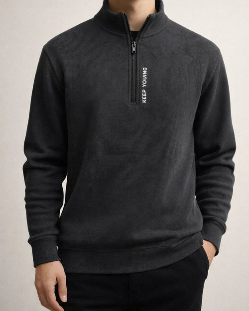 Half-zipper Padded Thickened Sweater Men Winter Warm Casual T-shirt Men's Long-sleeved Stand-up Collar Men's Bottoming Shirt Jacket | JRSEE:c68acd5c-1a27-41ca-83f8-a351eb3084e3