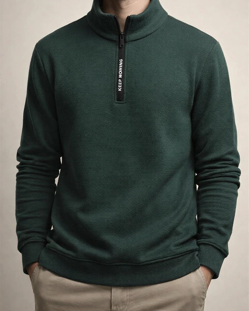 Half-zipper Padded Thickened Sweater Men Winter Warm Casual T-shirt Men's Long-sleeved Stand-up Collar Men's Bottoming Shirt Jacket | JRSEE:4e0e394a-49eb-4490-b12b-ef04b6cf0fd4