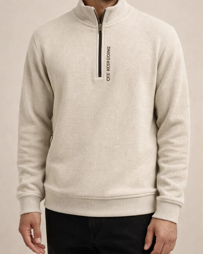 Half-zipper Padded Thickened Sweater Men Winter Warm Casual T-shirt Men's Long-sleeved Stand-up Collar Men's Bottoming Shirt Jacket | JRSEE:80d11d82-3399-4897-84a7-8eafa35c92c8