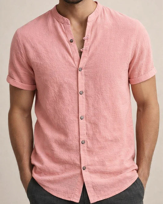Hawaii New Fashion Men's Retro Buttons Cotton Linen Casual Short Sleeve Shirt | JRSEE:5f7e88fc-68a9-43e5-a439-d94e4c701b29
