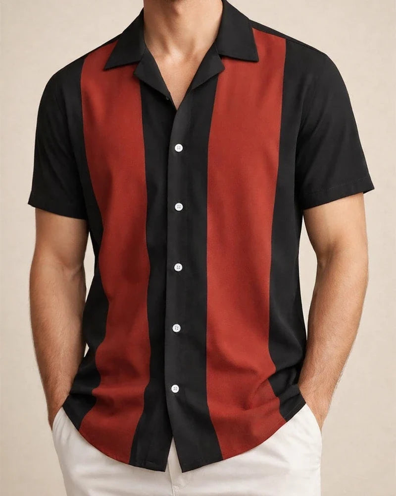 Hawaiian 3D Digital Print Casual Floral Stripe Short-Sleeve Button-Down Shirt | JRSEE:f3fe41d4-2d8c-4949-908a-5291a56cb9f3