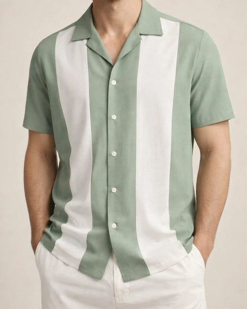Hawaiian 3D Digital Print Casual Floral Stripe Short-Sleeve Button-Down Shirt | JRSEE:67d18db0-8401-4761-846f-a72f21a1c077
