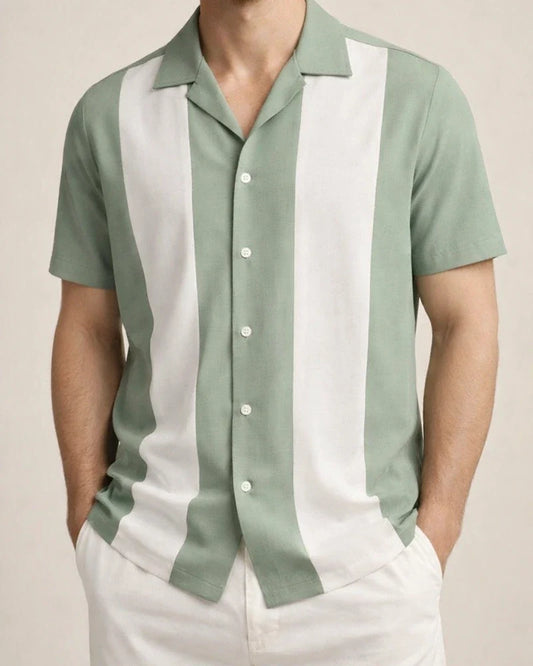 Hawaiian 3D Digital Print Casual Floral Stripe Short-Sleeve Button-Down Shirt | JRSEE:67d18db0-8401-4761-846f-a72f21a1c077