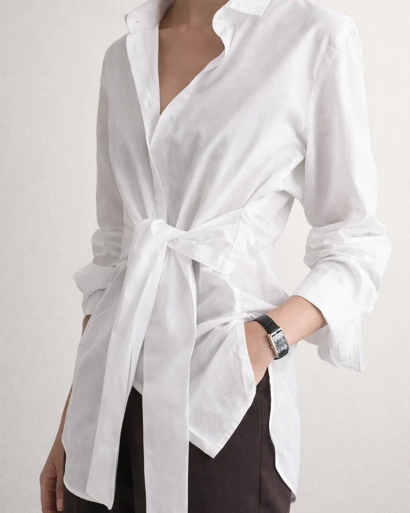 Hot New Explosive Solid Color Loose Lapel Single-breasted Single-breasted Long-sleeved Shirt Temperament Commuter Women's Tops | JRSEE:ddb33eb1-755d-4d21-8523-e18bb4b8b8c2