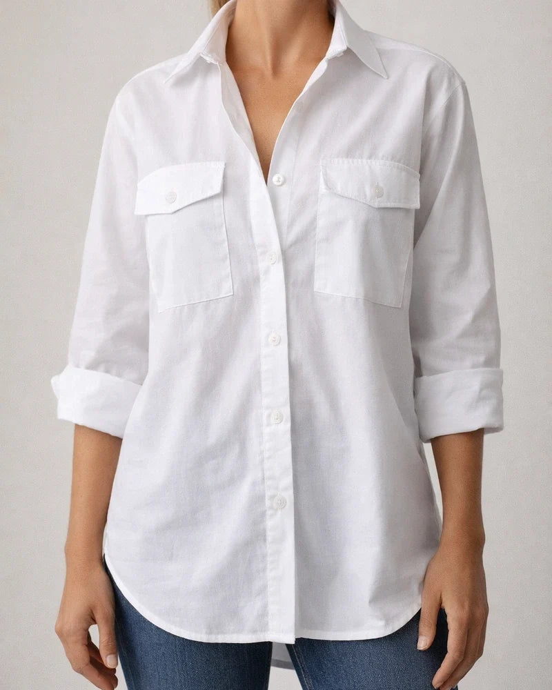 Hot Sale Autumn and Winter Solid Color Irregular Loose Long Sleeve Lapel Commuter Fashion Shirt Top | JRSEE:eba4f61f-5a83-4497-808f-82c29ca70baf