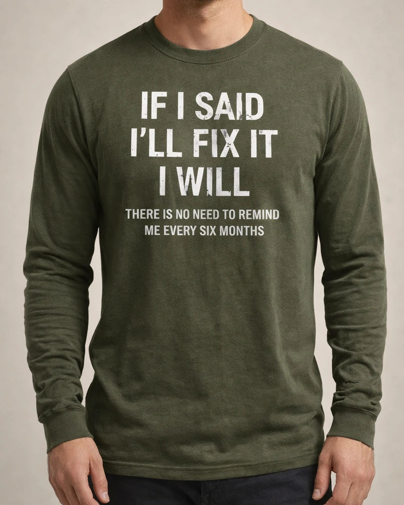 I WILL Personalized Casual Men's Printed Long-sleeved T-shirt | JRSEE:53c4ed9a-b68c-4b54-a4ec-e5066372f730