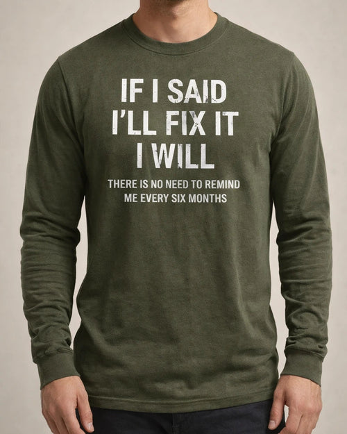 I WILL Personalized Casual Men's Printed Long-sleeved T-shirt | JRSEE:53c4ed9a-b68c-4b54-a4ec-e5066372f730