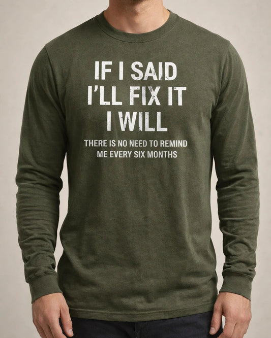 I WILL Personalized Casual Men's Printed Long-sleeved T-shirt | JRSEE:53c4ed9a-b68c-4b54-a4ec-e5066372f730
