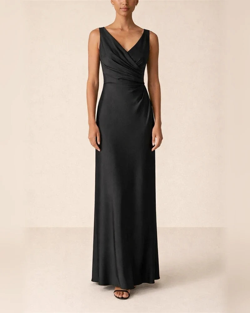 Ice Silk Imitation Silk Swinging Collar Sexy Backless Dress | JRSEE:44f4d75e-b307-4315-9558-624495099315