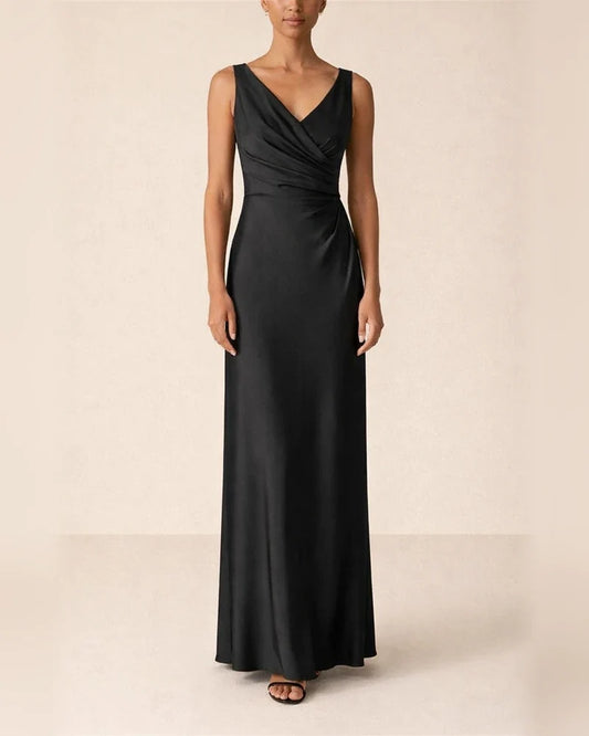 Ice Silk Imitation Silk Swinging Collar Sexy Backless Dress | JRSEE:44f4d75e-b307-4315-9558-624495099315