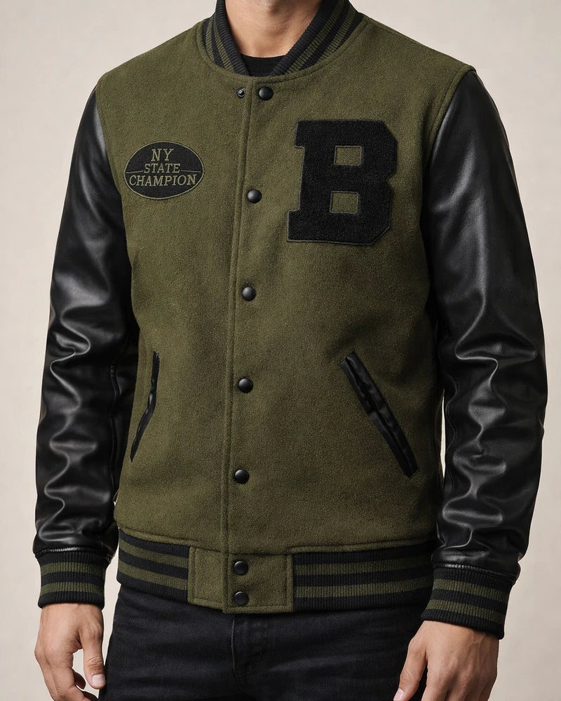 Jacket Men's Fall and Winter Trend of Youth Baseball Suit Jacket Casual Men's Models Embroidery Splicing Men's Clothing | JRSEE:2095d049-0521-4710-b476-263e073d814d