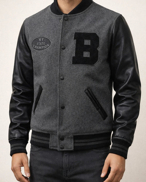 Jacket Men's Fall and Winter Trend of Youth Baseball Suit Jacket Casual Men's Models Embroidery Splicing Men's Clothing | JRSEE:40d1de07-7cae-4ee1-af99-341cd150de38