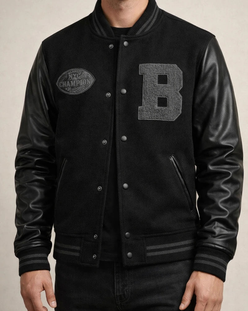 Jacket Men's Fall and Winter Trend of Youth Baseball Suit Jacket Casual Men's Models Embroidery Splicing Men's Clothing | JRSEE:3267bf8a-7be0-4eab-84dc-6a41475e78da