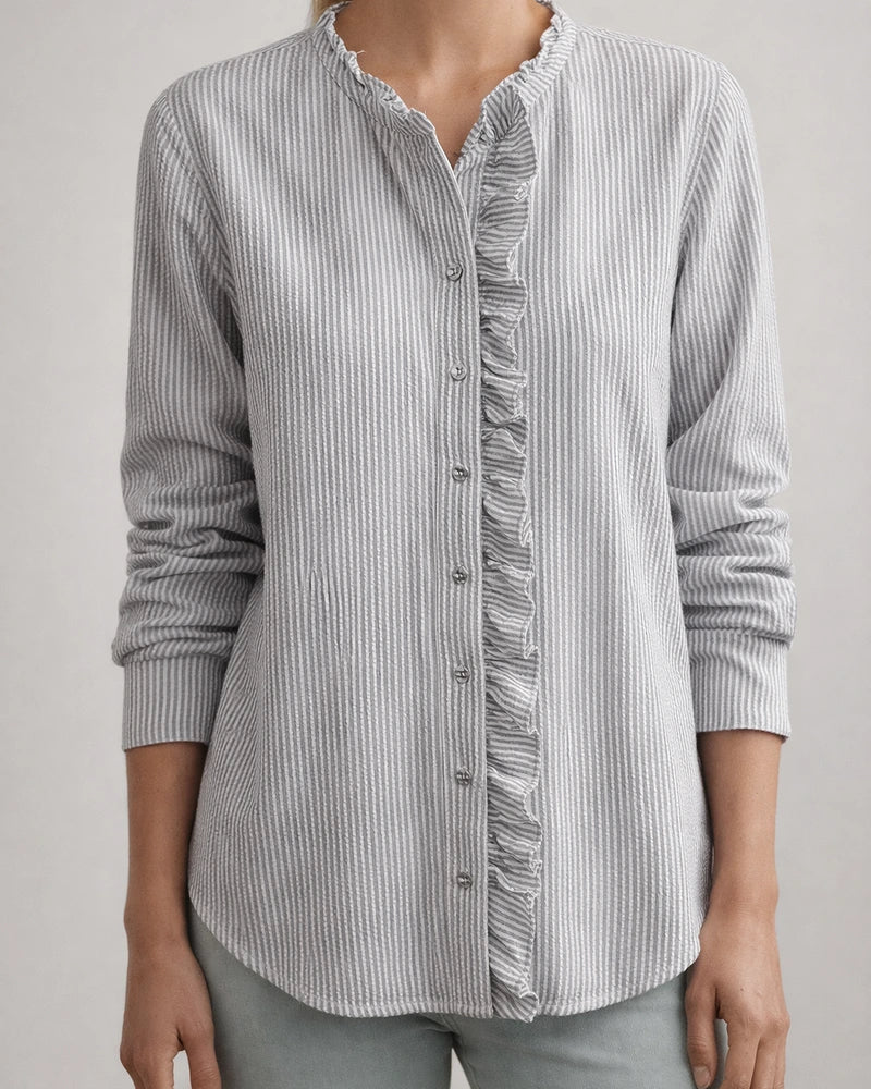 Lace Collar Simple Style Long-sleeved Shirt Fall New Temperament Commuter Blouse Elegant Wind Women's Clothing | JRSEE:129e4c58-78d9-4e6a-bf6d-78867a0604f7