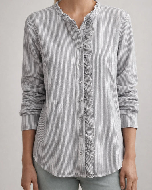 Lace Collar Simple Style Long-sleeved Shirt Fall New Temperament Commuter Blouse Elegant Wind Women's Clothing | JRSEE:129e4c58-78d9-4e6a-bf6d-78867a0604f7