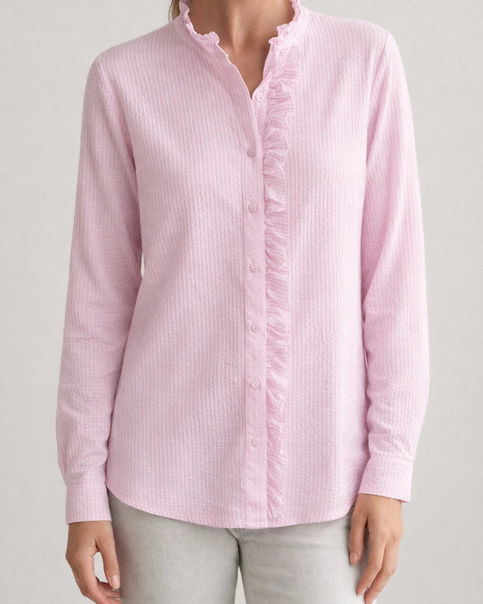 Lace Collar Simple Style Long-sleeved Shirt Fall New Temperament Commuter Blouse Elegant Wind Women's Clothing | JRSEE:289c12b9-af70-4d12-870a-da24bb4c3015