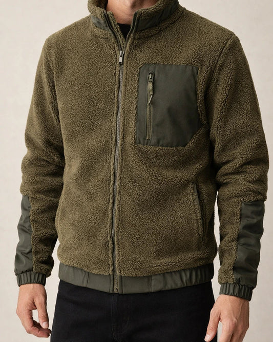 Lambswool Jacket Men's Fall and Winter Stand-up Collar Shaker Casual New Jacket Cardigan Outdoor Men's Clothing | JRSEE:4f334e30-3eff-409b-b613-cad644097ad3