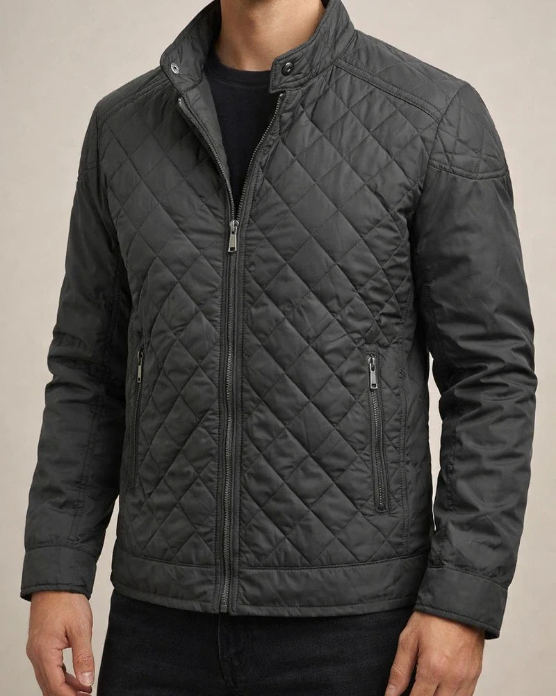 Lightweight Cotton Men's Fall/Winter Casual Diamond-Pattern Stand Collar Jacket Fashion Cotton Coat | JRSEE:c28874b5-bfcd-493c-b999-75775e22c0fc