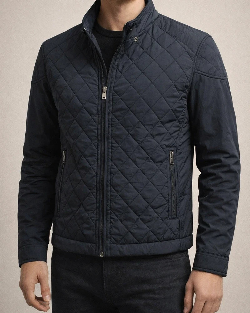 Lightweight Cotton Men's Fall/Winter Casual Diamond-Pattern Stand Collar Jacket Fashion Cotton Coat | JRSEE:8d6101f4-7577-4c62-b91d-04f029d5891b