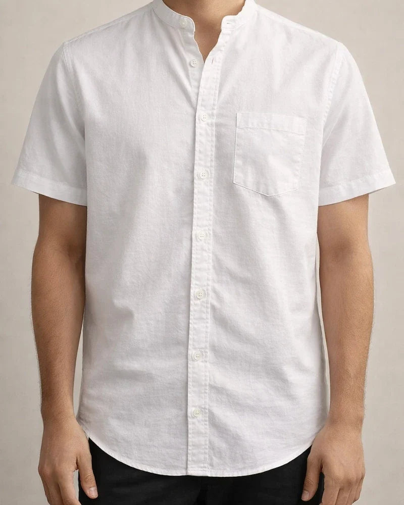 Linen Shirt Men Short-sleeved Shirt Loose Summer Men's Casual Cotton Linen Shirt | JRSEE:d72469c3-3ca5-465c-9385-022e9988d161