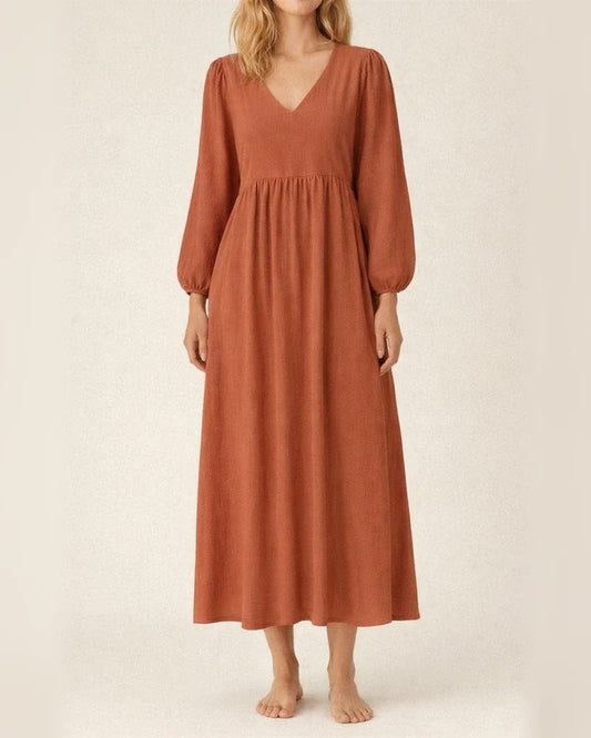 Literary Retro Red Coffee Square Neck Waist Dress | JRSEE:2ad2320e-719f-44d1-9a5d-386e12cdee12