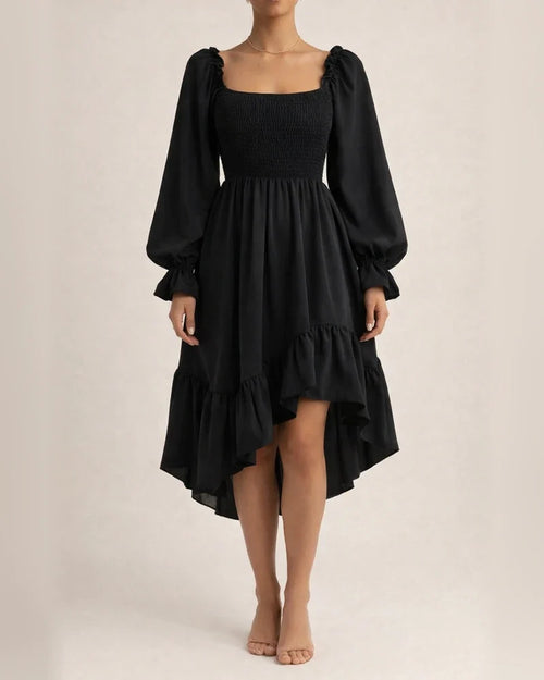 Long Sleeved High Waist Tight Dress | JRSEE:da233c1f-ff17-48af-a7bc-403c8918763e