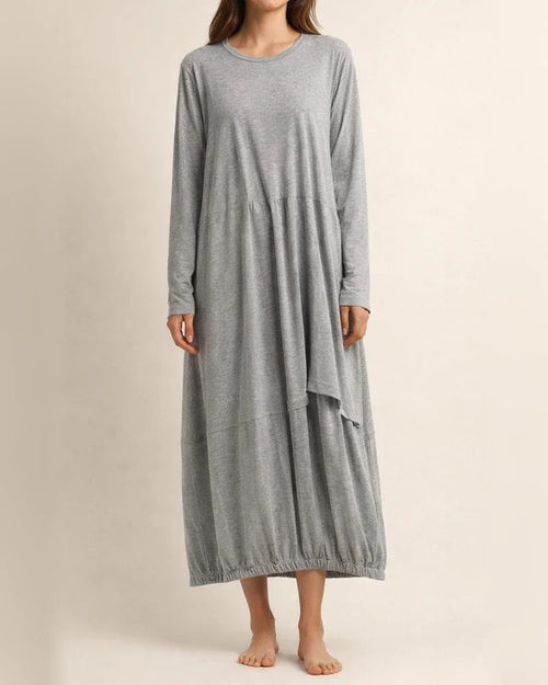 Long-sleeved Round Neck T-shirt Long Lantern Dress | JRSEE:7dc0389e-d18b-4ebf-ab6e-cba4e641a3e8