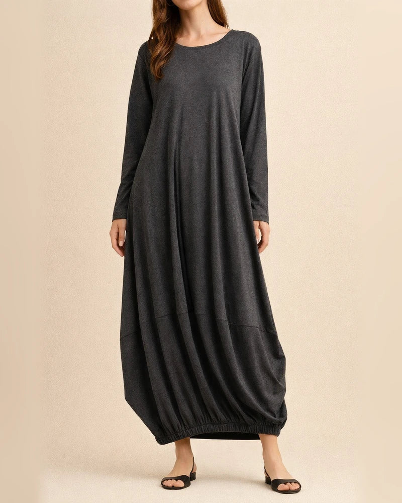Long-sleeved Round Neck T-shirt Long Lantern Dress | JRSEE:1abec2f2-e4a1-46f0-b7c8-8ca4d03476f9