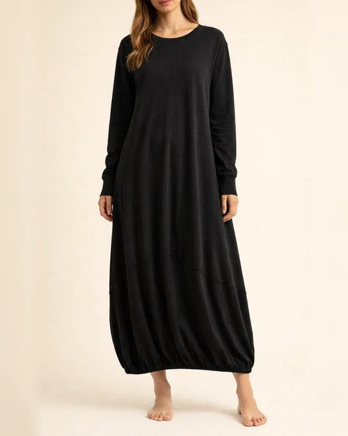 Long-sleeved Round Neck T-shirt Long Lantern Dress | JRSEE:d33ced25-4a70-4b0b-97bb-bcac7d8e7013