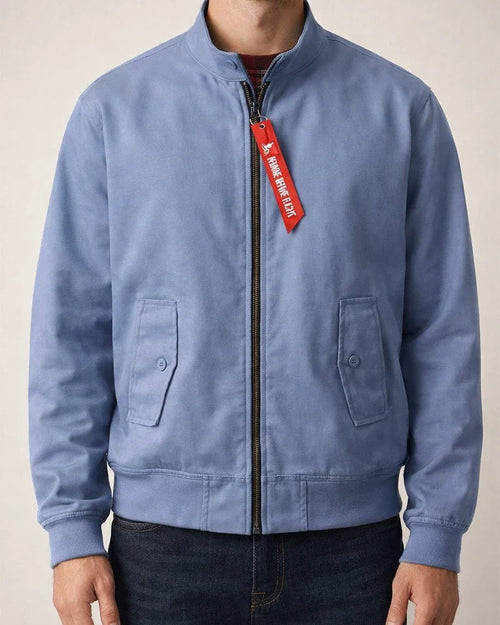Long-sleeved Solid Color Wear Zipper Stand-up Collar Thin Couples Slim Jacket Men's Coat Casual Men's Outerwear Aviator Jacket | JRSEE:368db7ae-f1bf-4ecb-a10a-73e3cc8acbdf