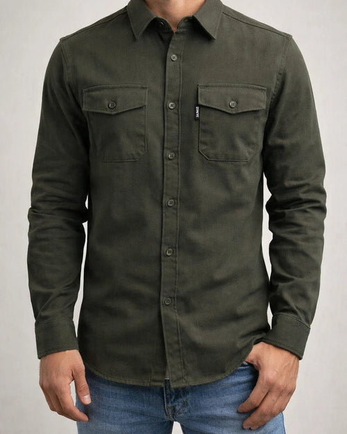 Long-sleeved Thickened Casual Men's Youth Men's Lapel Slim Shirt Navy Light Apricot Lake Blue S-XXXL | JRSEE:1ac44952-51d2-4acb-8e9b-b211ed86191f