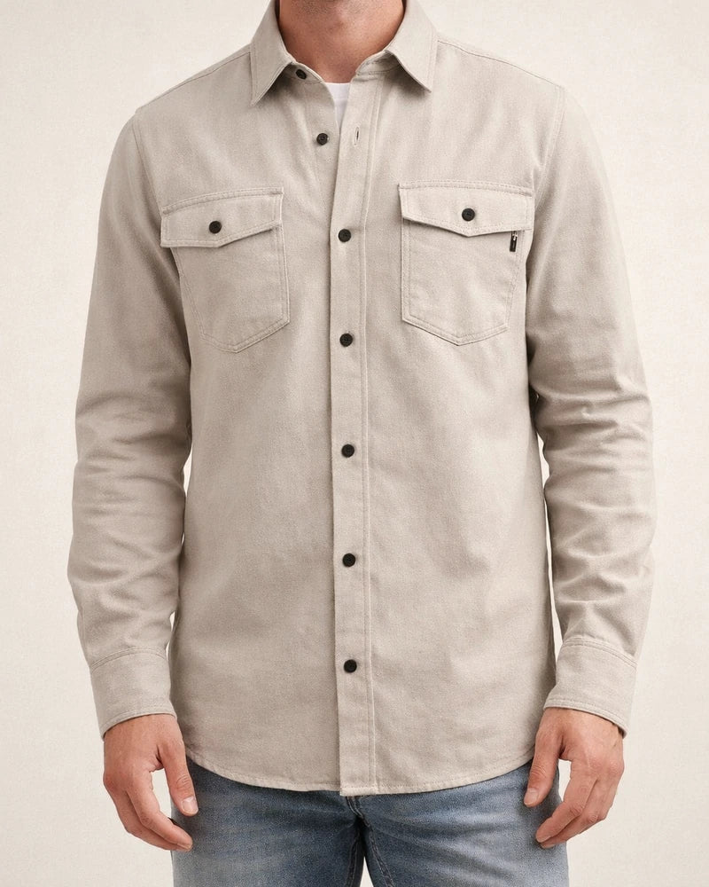 Long-sleeved Thickened Casual Men's Youth Men's Lapel Slim Shirt Navy Light Apricot Lake Blue S-XXXL | JRSEE:0265d99b-09dd-4979-9c7a-f94bc52ec99e
