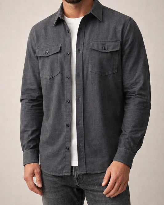 Long-sleeved Thickened Casual Men's Youth Men's Lapel Slim Shirt Navy Light Apricot Lake Blue S-XXXL | JRSEE:37e81005-027f-486a-a0ba-f4cc1e418e7d
