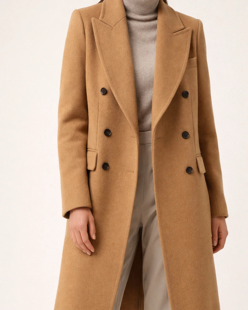 Long sleeved wool coat | JRSEE:184afa09-da8f-408b-b435-d8a8f049f37a