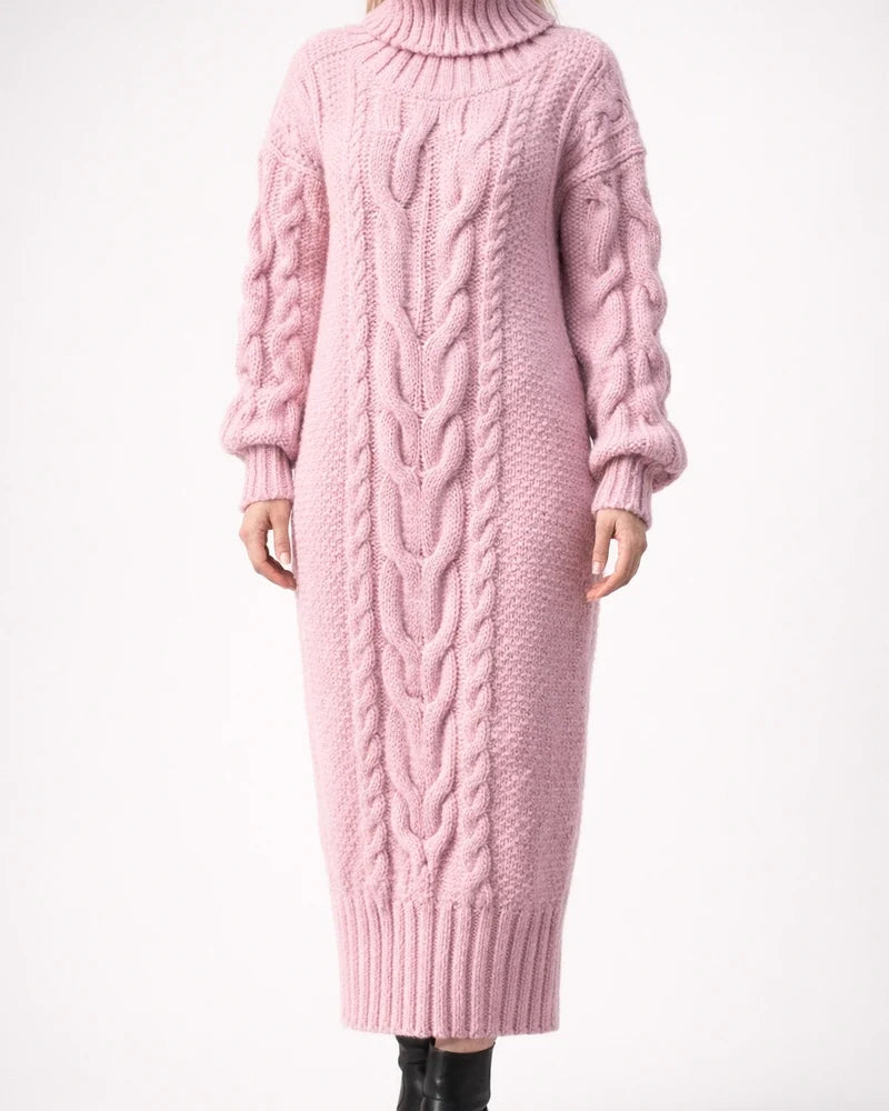 Long Sleeves Solid Knitted Shift Sweater Dress | JRSEE:47d76d52-fa47-4fe4-b7c3-e8f2505fe787